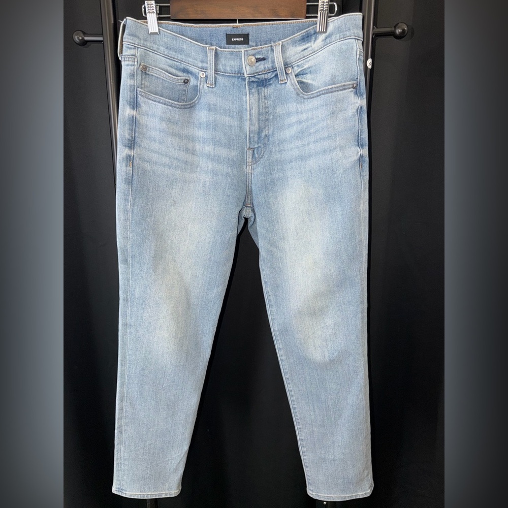 Express Light Blue Men's Straight Jeans